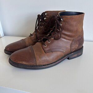 Thursday Boot Company Boots Mens 11.5 Captain Brown Lace Up Adobe Leather 7 Eye